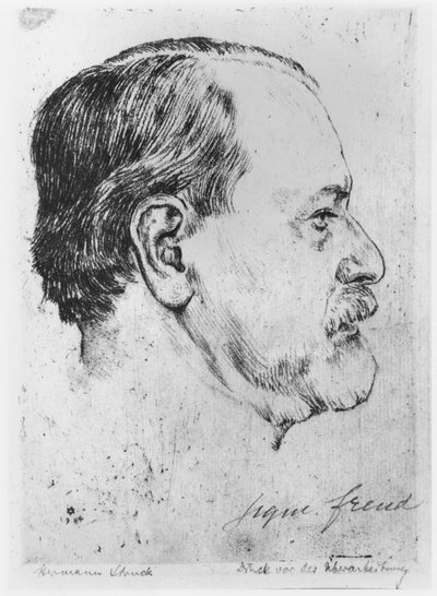 Portrait of Sigmund Freud by Hermann Struck